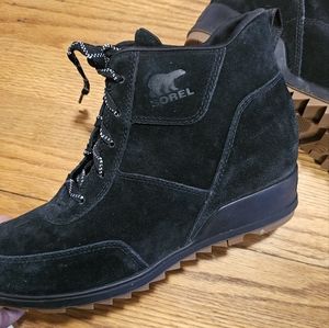 Sorel Evie suede & lace-up booties